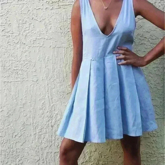 Tobi GISELLE BLUE MINI SHIFT DRESS - Picture 3 of 11